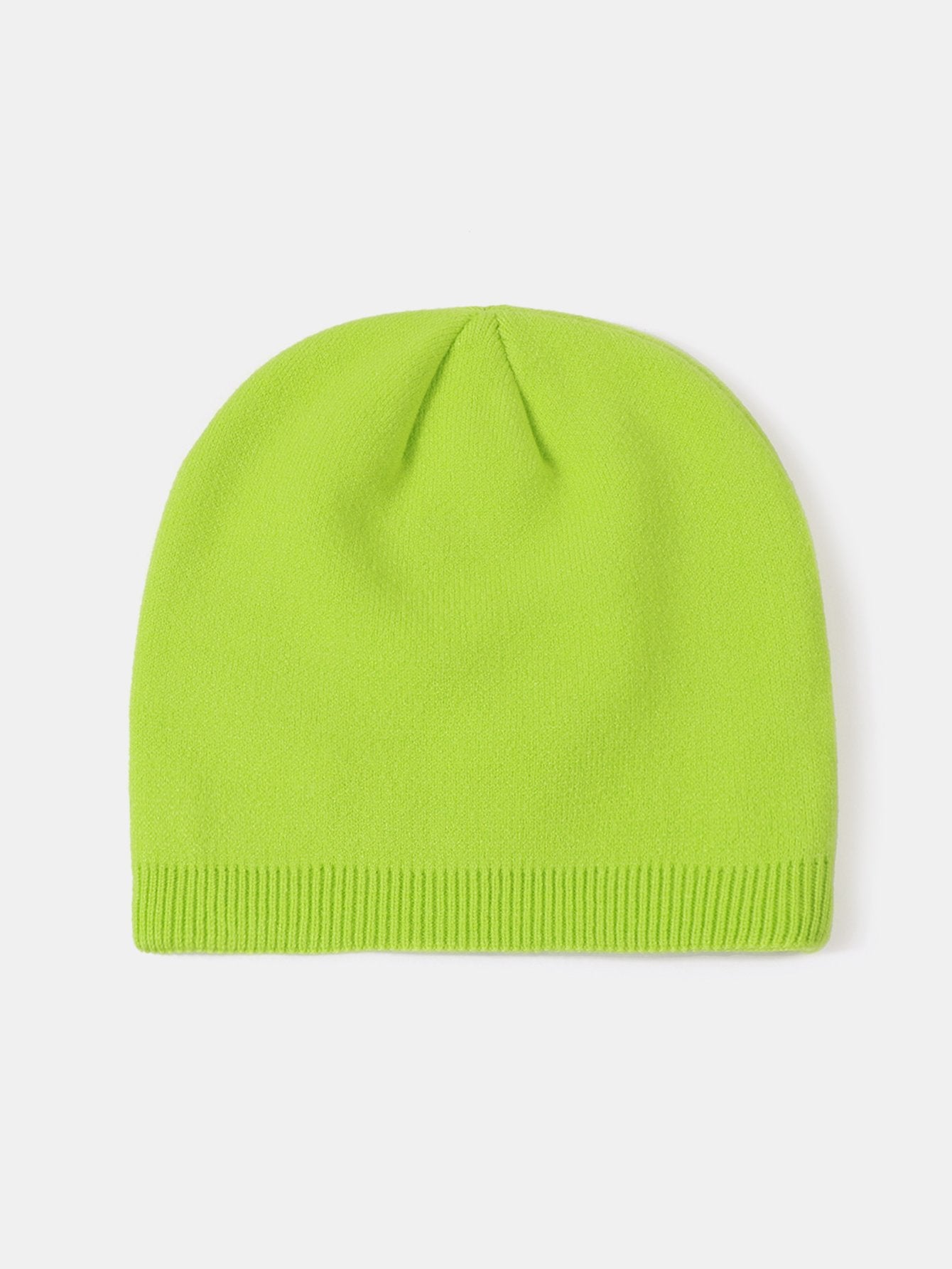 2 Pieces Solid Color Outdoor Cycling Warm Knit Beanie Hat