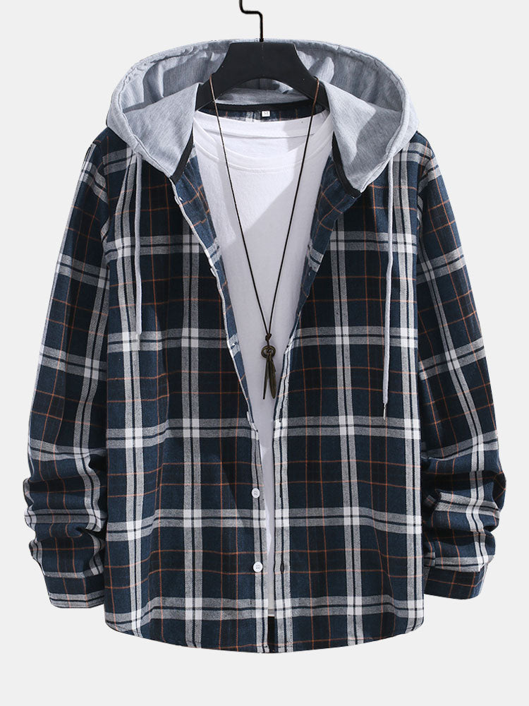 Men's Plaid Shirts | Flannel Shirts & Hooded - HOOOYI